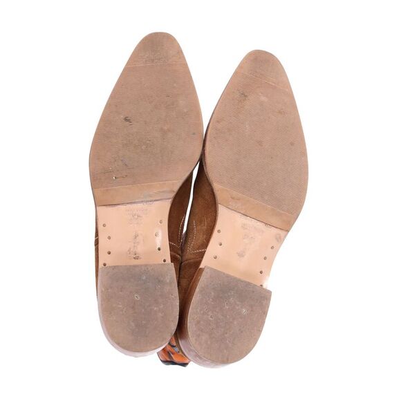 Etro Cowboy Boots in Multicolor Leather and Brown Suede - Picture 6 of 7